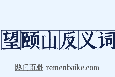望颐山反义词是什么意思的图片